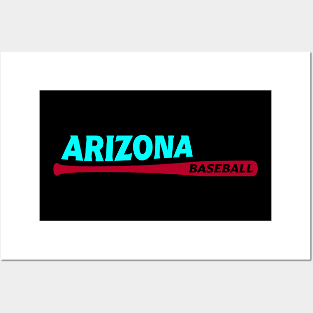 Arizona Baseball Wall Art by Throwzack